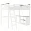 Lit mezzanine polyvalent en bois massif de style moderne et élégant pour les petits espaces