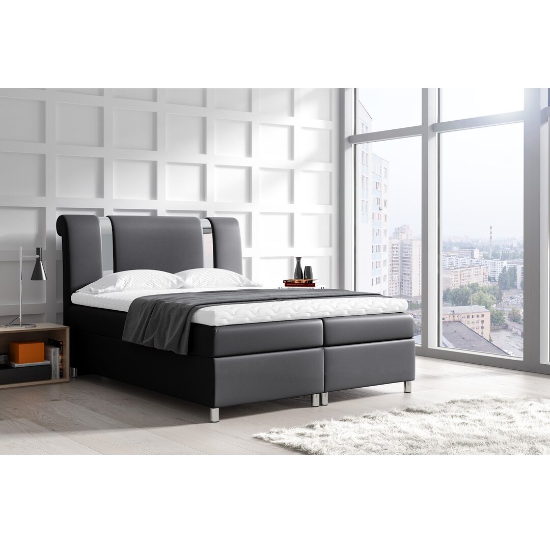 Boxspringbett Dinardo mit Topper und Bettkasten