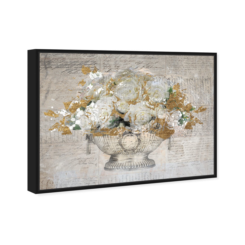 «Floral and Botanical Monaco Roses Florals», reproduction d'impression sur toile, H 24 po x l 30 po x 1,5 po