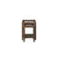 Tables gigognes Espace avec plateau en verre et finition bois vieilli, surface trempée, tablette de rangement inférieure, idéales comme tables d'appoint ou de chevet, 40,6 cm de profondeur, 52 cm de hauteur, plateau de 25,2 kg, structure compacte