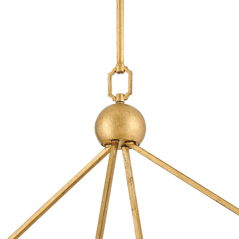 Leona Eight-Light Hand-Leafed Oval Chandelier