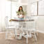 Table de salle à manger à tréteaux Sterling 45W avec 4 chaises à haut dossier-105299776