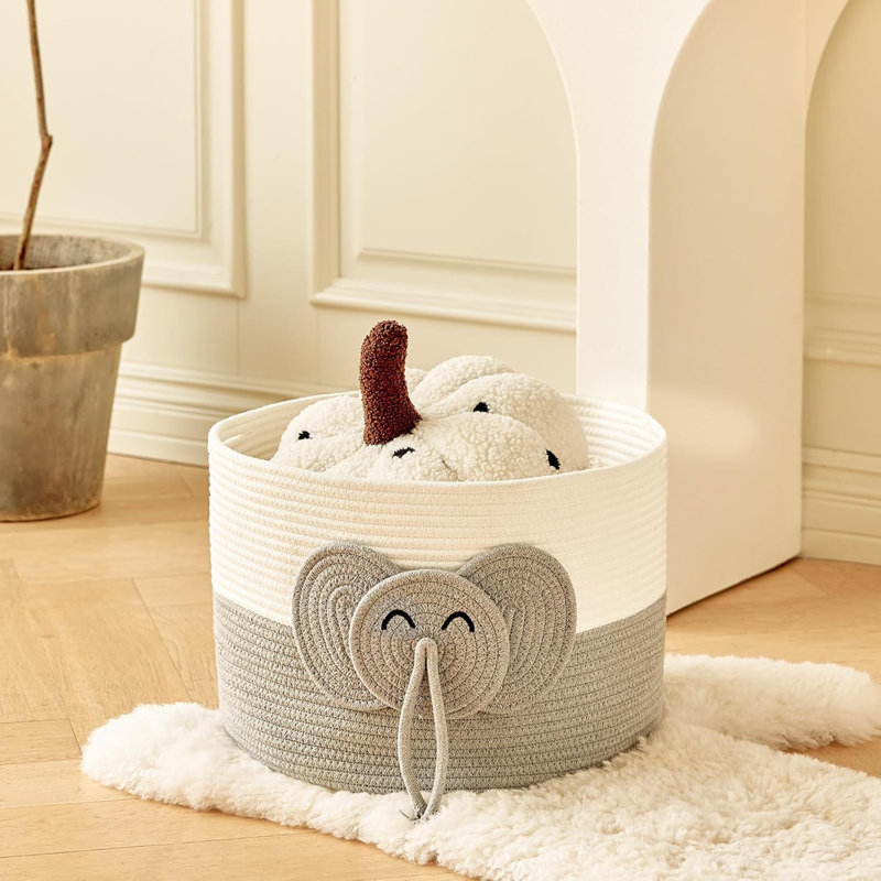 Lark Manor™ Large Elephant Cotton Rope Basket | Wayfair