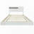 High Gloss 3-Piece Bedroom Set Floating Bed Frame Queen Size Platform Bed With LED Light & 2 Nightstands