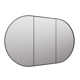 Three Door Steel Frame Pill Shape Medicine Cabinet