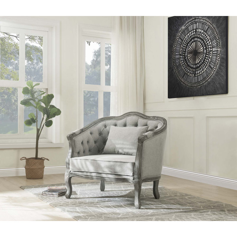 Fauteuil A Advika, Gris