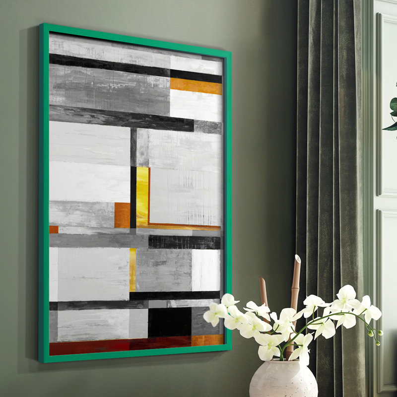 Reproduction encadrée Retro Spectrum V7 - bois massif, Vert, H 10 po x l 8 po