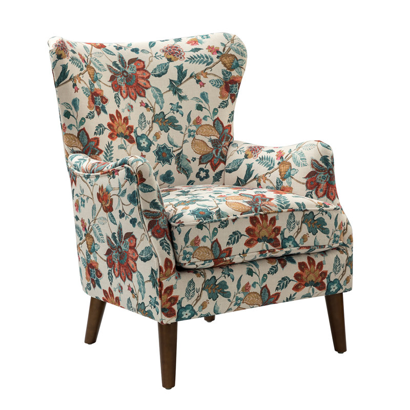 Alayzhia 72.39cm W Country Upholstered Armchair with Wingback, Red