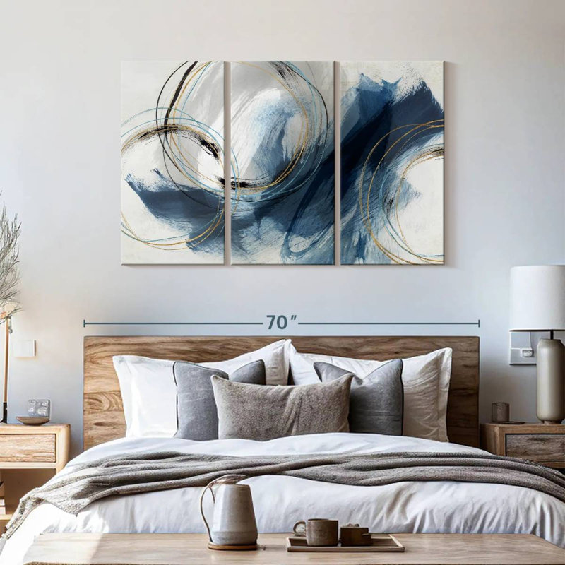 Detour On Canvas 3 Pieces Set, 36" H x 57" W x 1.25" D