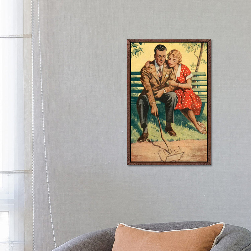 1951 UK Illustations Magazine Plate 1 Piece Wall Art on Canvas, 66.04 cm H x 45.72 cm W, Classic Wood Framed
