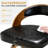 Swivel Bar Stools, 26.8'' Upholstered Counter Stool with Wood Back
