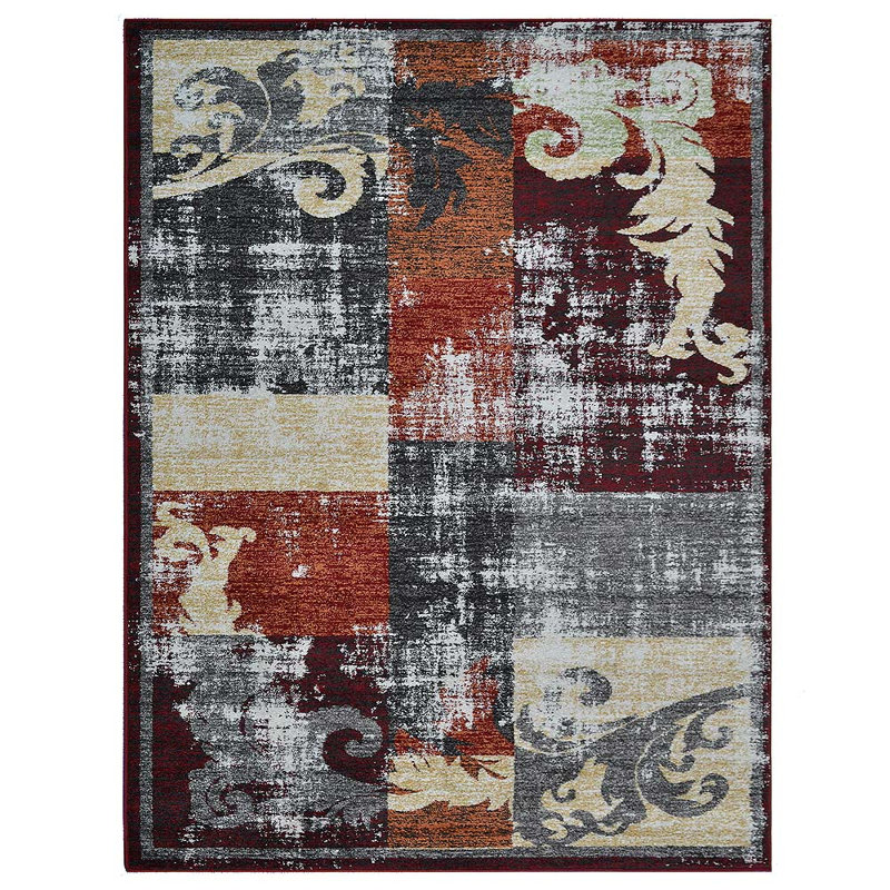 Housel Area Rugs for Living Room: Washable Rug Vintage - Abstract Machine Woven Heatset Polypropylene Area Rug : Multicolor -Living room rugs | Machine Washable Rugs, Non-Slip Carpet Indoor Floor Stain Resistant