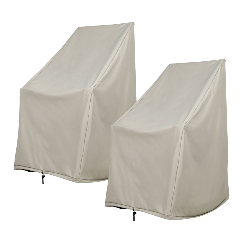 Emjay Weatherproof Outdoor Patio Chair Rocker Cover (Qty: 2), Gray