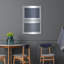 «Painted Weaving 5 Grey» par Piper Rhue, art mural en métal, 24 po x 36 po