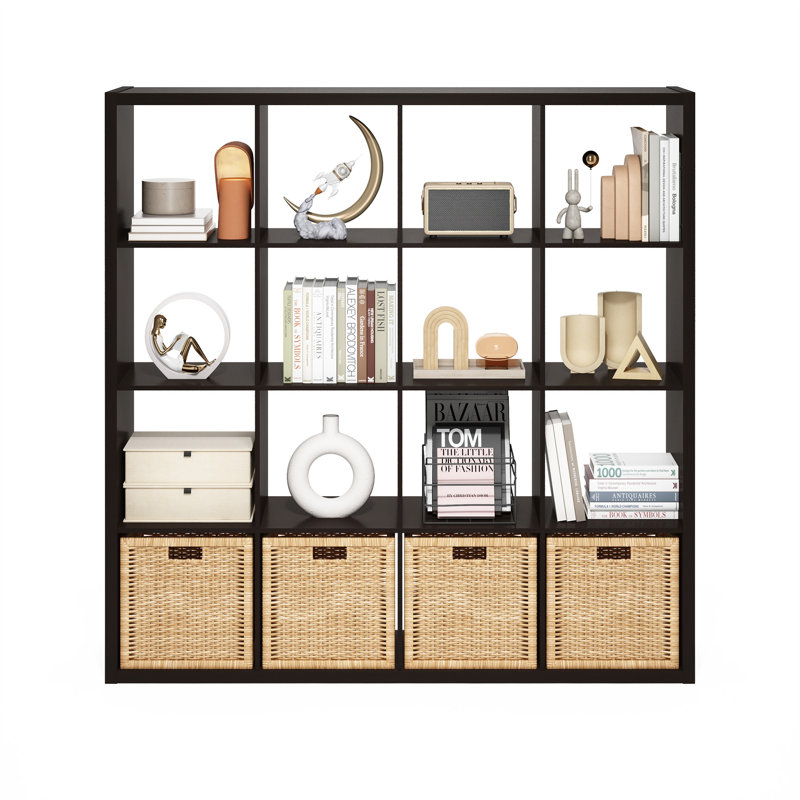 Antonya Cube Bookcase, (16 Shelves) 147.19cmH x 146.81cmW x 37.01cmD