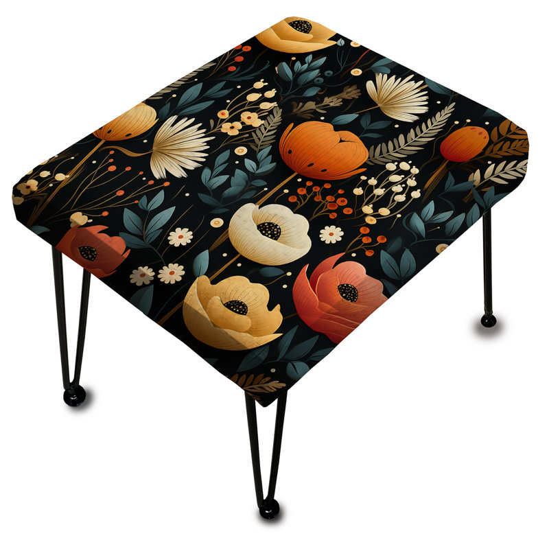 Shiah - Floral Rectangle Ottoman