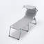 Chaise longue pliante avec auvent 2 pièces