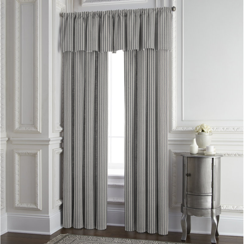 Gesto 100% Cotton Room Darkening Curtain Panel, Gray, 50" W x 132" L