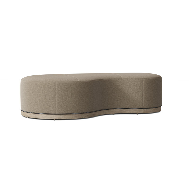 Madeline Upholstered Ottoman, Hazelnut, Linen (3155 72)