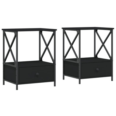Cinar 50cm W Iron Bedside Table