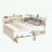 Full Size Bookcases Bed with Power Outlets, USB Charging Ports and Two Drawers-457083530-445909456