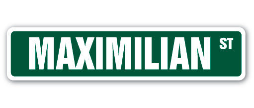 Plaque de rue Maximilian en plastique robuste 6 po x 24 po