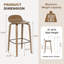 Tabouret de comptoir 27,16 po-123652082