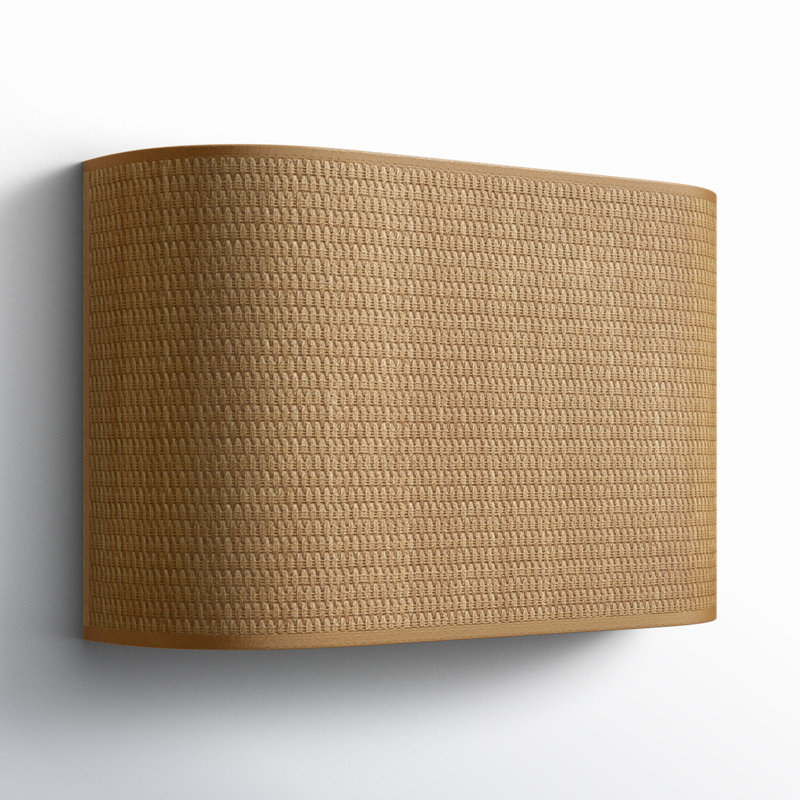 Cress Flush Mounted Sconce, Grasscloth