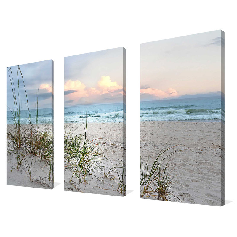 «Beach Driftwood», reproduction sur toile 3 pièces, H 32 po x l 48 po x P 1 po