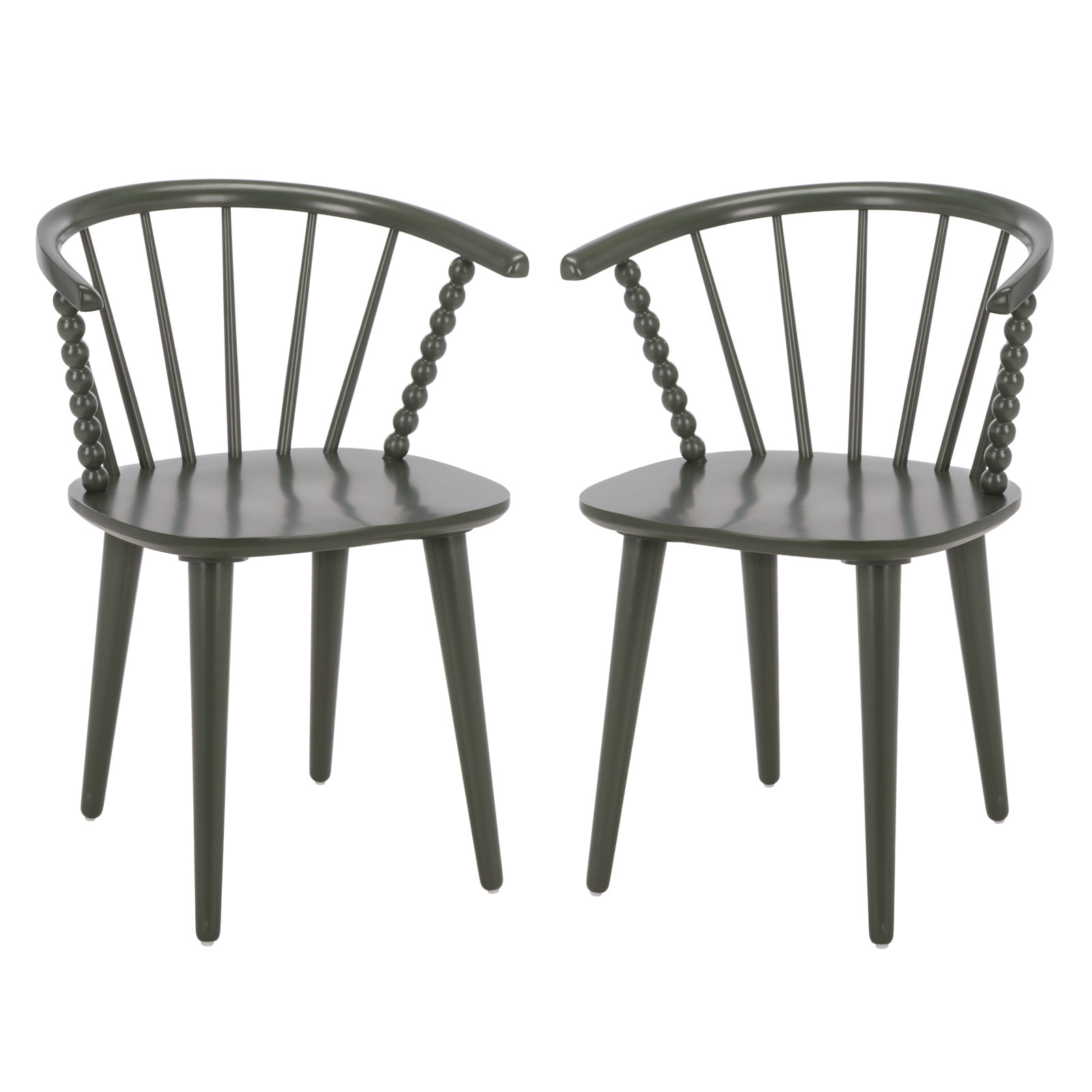 Condrey Curved Back Dining Armchair, Dusty Green