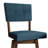 5-Piece Counter-Height Round Dining Set with Tufted Swivel Chairs, Blue-430478200