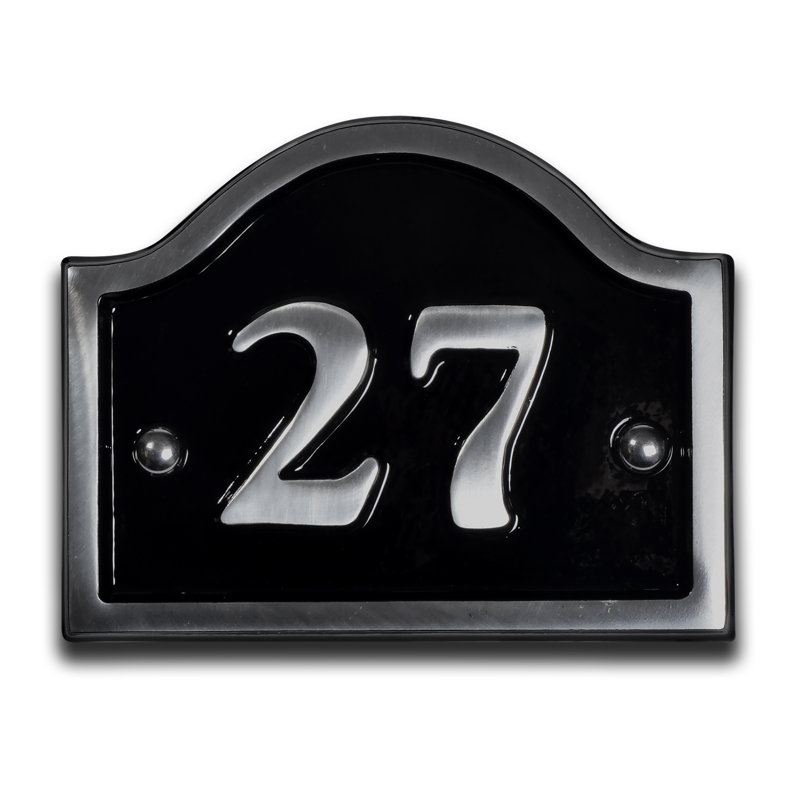 Jaclynn 11.5cm H Reflective Metal House Number, 27