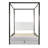 Beecher White Boucle Canopy Bed with Iron Frame-228062920