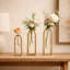 Ensemble de 3 vases de table en acier inoxydable doré