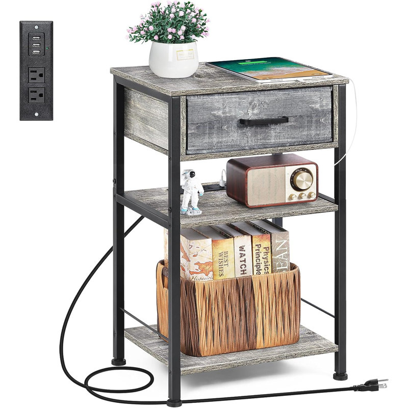 Table de bout Aaditya 26, Gris