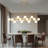 16 - Light Dimmable Bubble Glass Sputnik Modern Linear Chandelier-1811373342