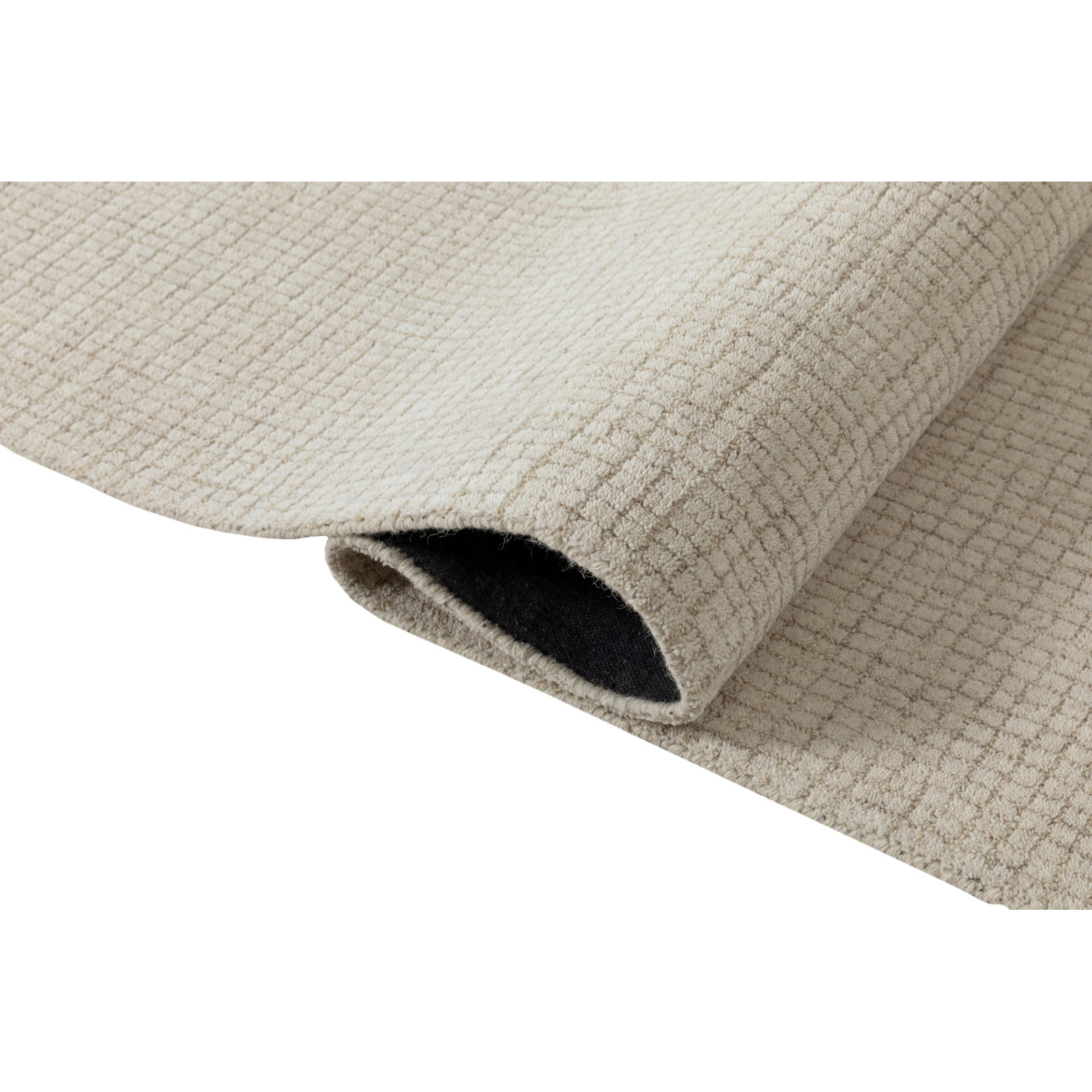 Hand-Tufted Striped Wool Rug, Runner 2'6" x 8', Ivory