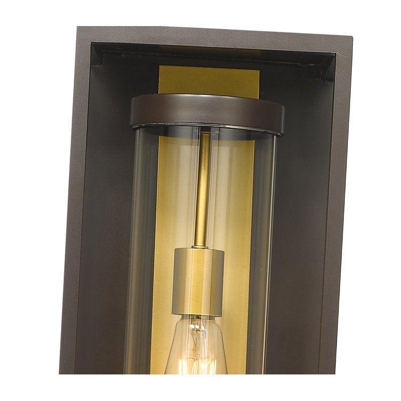 Belote Wall Light, Bronze/Brass, 18.25" H x 8" W x 6.25" D