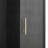 4-in-1 Elegant Hall Tree with Golden Hooks and Adjustable Shelves (Black)-1816274043
