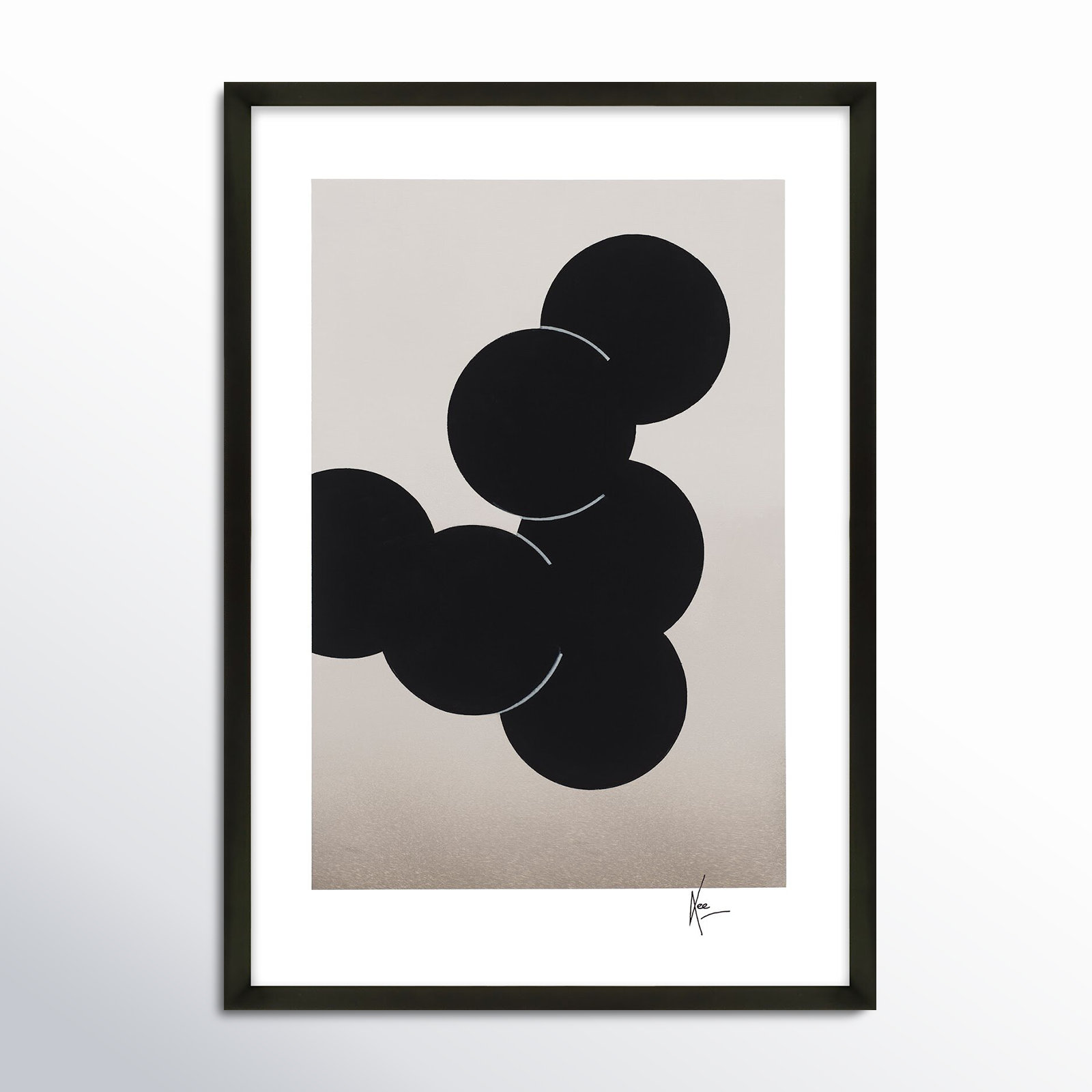 Orbit by Lee Lessem, Black, 38" H x 26.5" W x 1.25" D