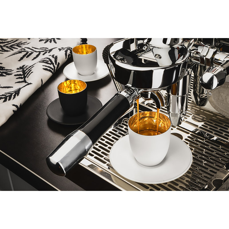 Emo Cosmo espresso avec soucoupe - noir, Blanc