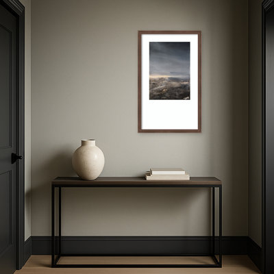 Impasto Abstract Seascape by Yuli Saputra Wood Framed Wall Art Print