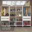  Étagère de rangement pour garage avec 4 tiroirs, tablettes ouvertes et espaces suspendus-582315396