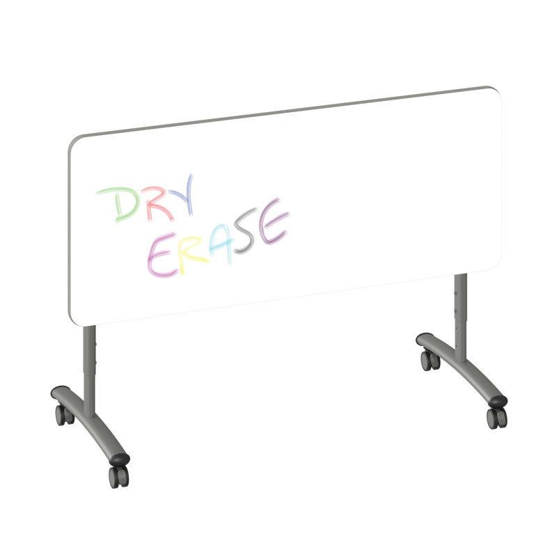 Table rabattable Premium Premium, H 38 po x L 72 po x l 24 po, Blanc / Gris