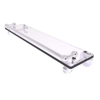 Jarrell Glass Bracket Shelf with Towel Bar