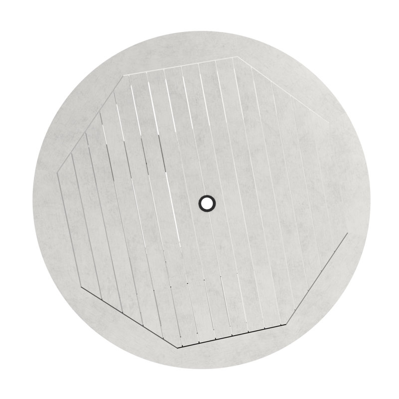 Tillmanns Plastic Round Dining Table in Dining Height (30"), White, 30" H x 48" L x 48" W