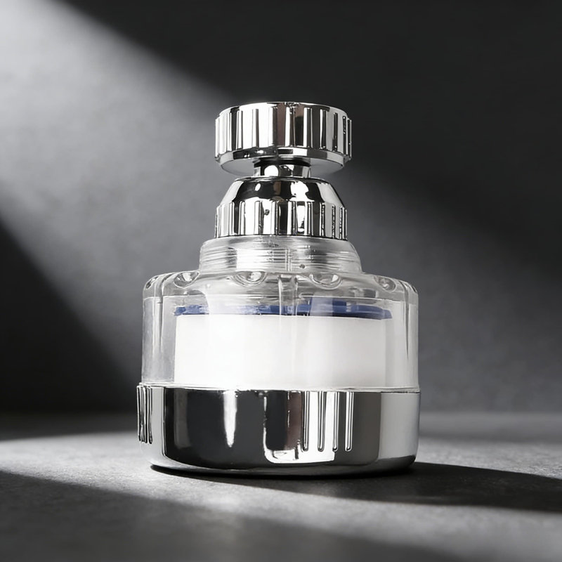 Filtre à eau de robinet universel avec 6 cartouches de remplacement, conception rotative à 360 °, élimine le fluoré et l'eau dure pour une eau de robinet propre