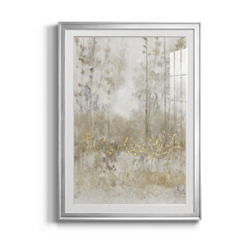 " Thicket Of Trees III ", Silver Framed, 30.5" H x 22.5" W x 1" D