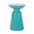 Serenita Outdoor Iron Side Tables With Flared Design, Set Of 2 , Teal-1329633618