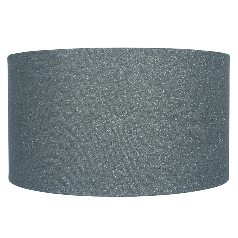 Lorinda Linen Drum Lamp Shade ( Uno ), Silver, 20cm H x 35.5cm W x 35.5cm D
